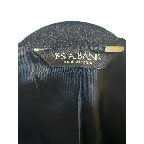Jos A Bank Blazer Mens 42R Wool Black Suit Jacket Two Button EUC Pockets - Picture 6 of 14